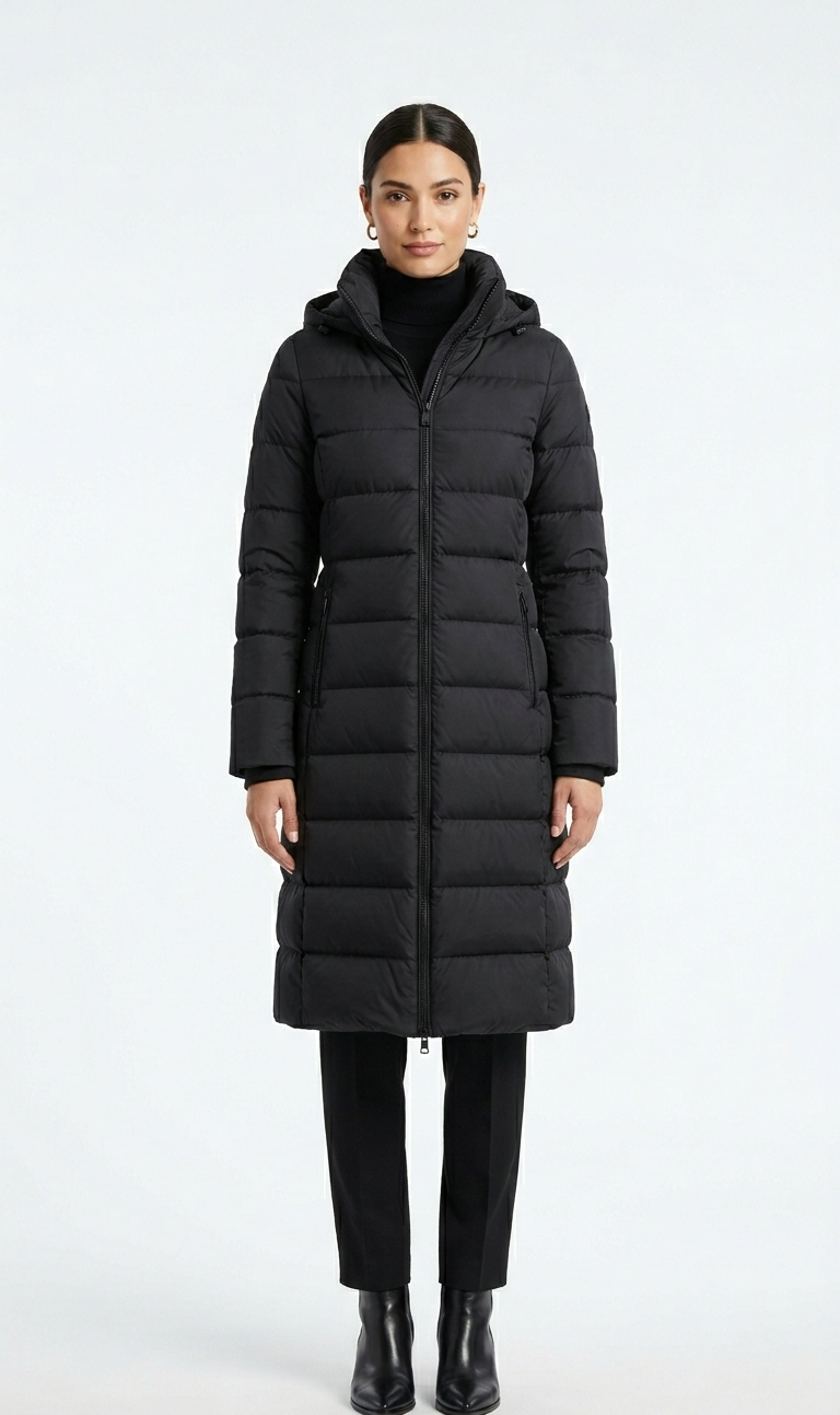 Longline Quilted Puffer Coat