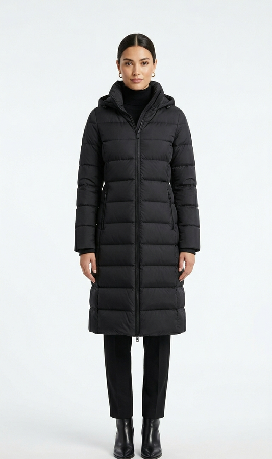 Longline Quilted Puffer Coat
