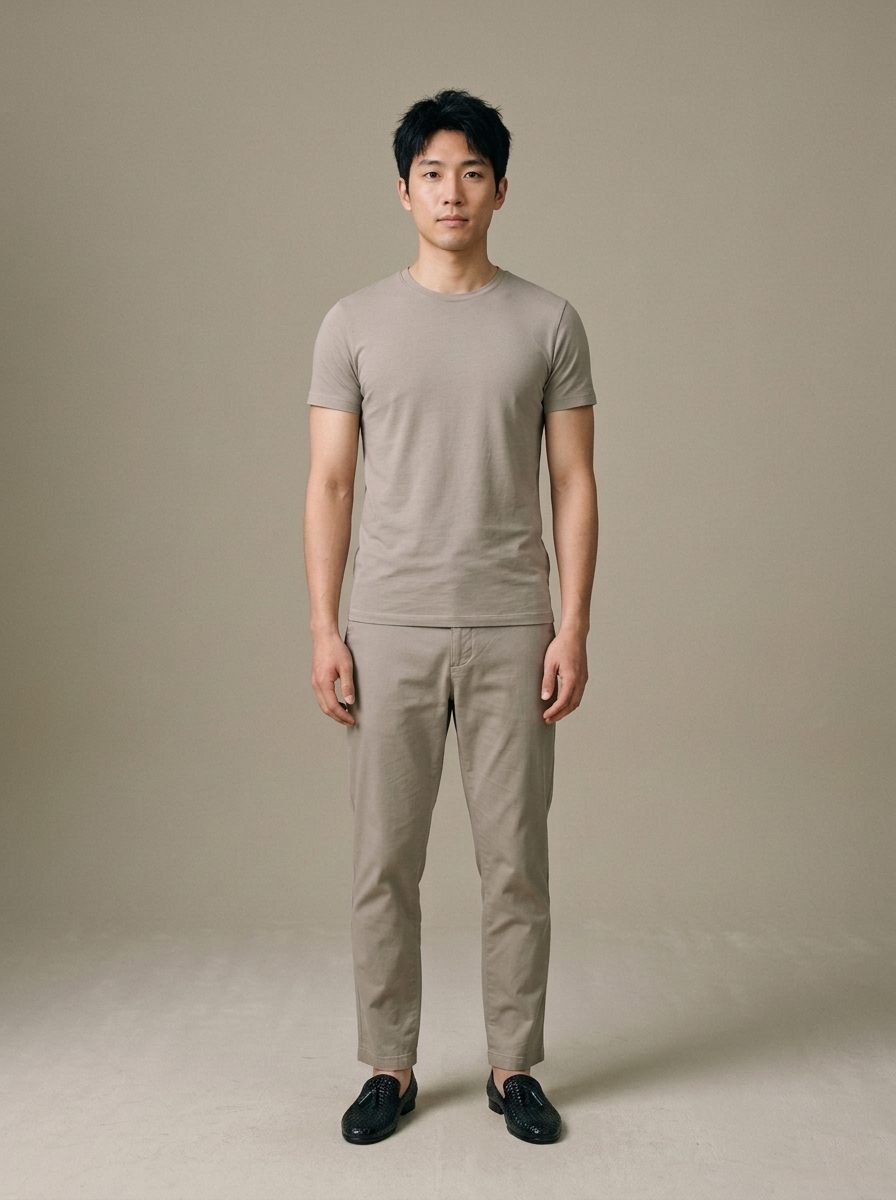 Black Woven Tassel Loafers worn by a model, front view